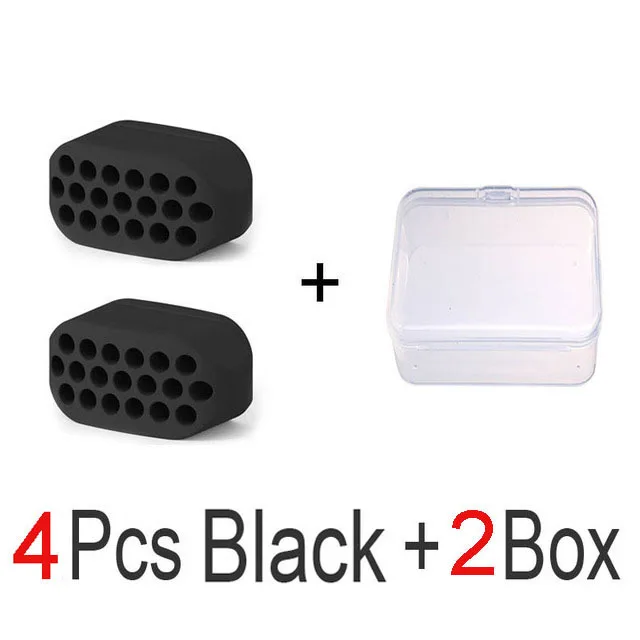 4Pcs Black With 2Box