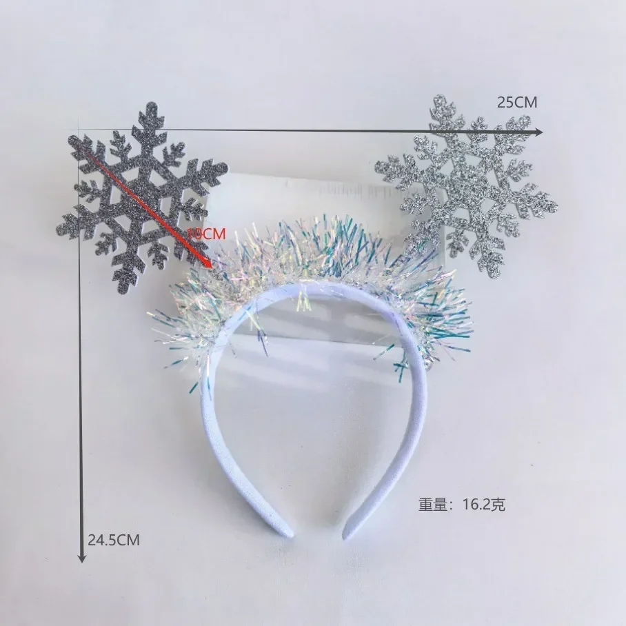 Christmas Headband Snowflake Headwear Xmas Tree Hair Band Christmas Decorations for Home Girls Women New Year Gifts