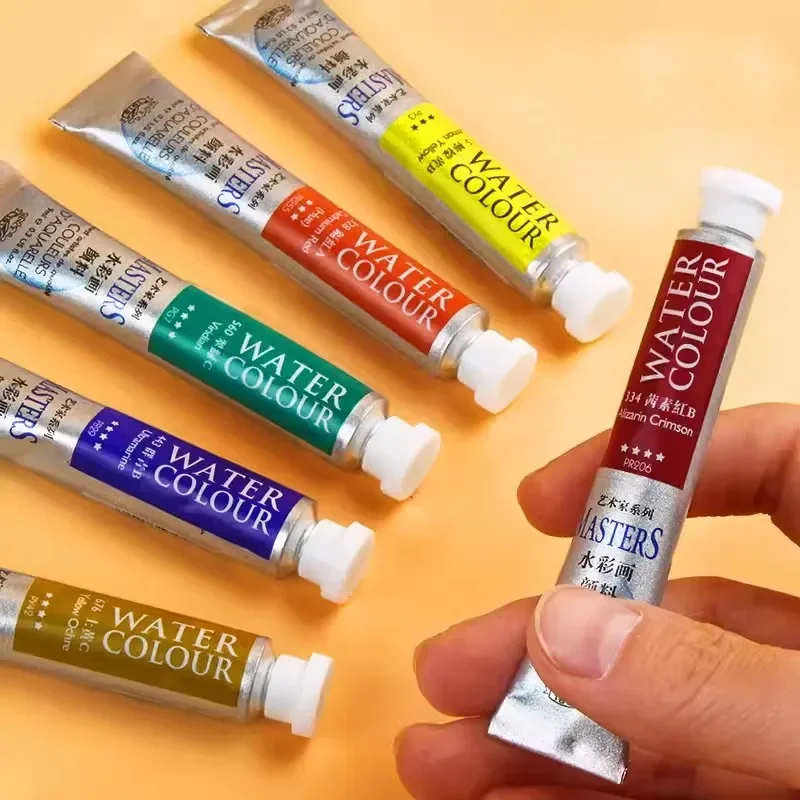 Maries Watercolor Paint Tube Set 12/18/24 Colors 9ml Professional Water Color For Painting Aquarela Art Supplies