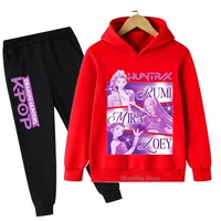 Autumn Kids Cartoon Anime Kpop Demon Hunters Hoodie Set Sweatshirts Trucksuit Casual Boys Girls Clothes​