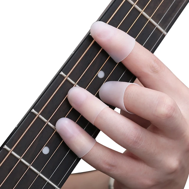 Protège-doigts en Silicone pour guitare acoustique - 2 tailles au