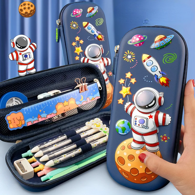 KKTONGXI Estuche Escolar Kawaii 2 en 1 de Silicona Blanda, Bonito Tema de Panda de Silicona, Estuche Escolar Vertical con Cremallera, Regalo de cumpleaños y Navidad para niños y niñas