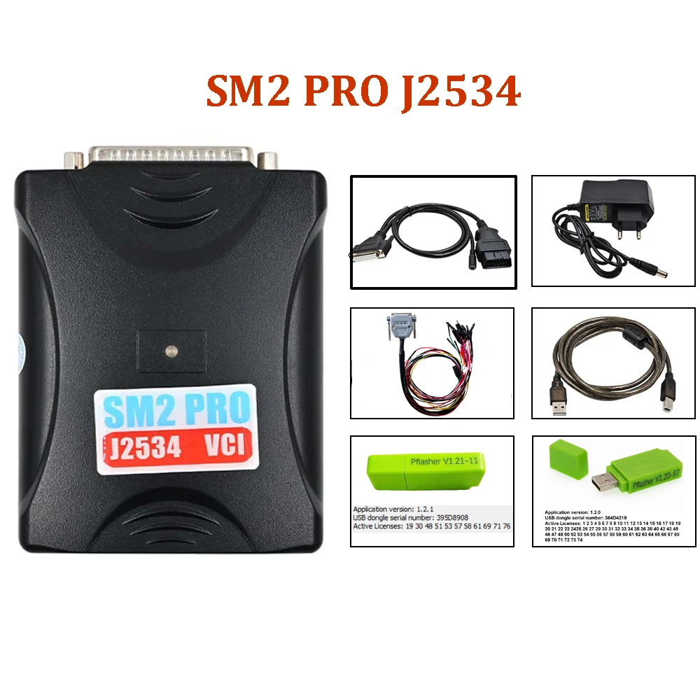 

Diagnostic Tools For SM2 PRO V2.21.22 J2534 VCI PCM 67 IN 1 Pcmflash ECU Programmer Dongle Read&Write OBD2 Engine Eeprom Flash