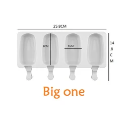Silicone Popsicle Molds Set - DIY Homemade Ice Cream & Dessert Maker with Sticks (621)