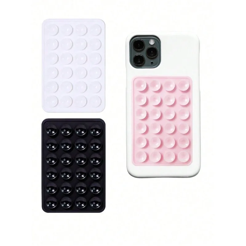 3 Piece of Silicone Phone Case with Suction Cup, Single-sided Adhesive Phone Socket Holder, Convenient and Practical Accessory