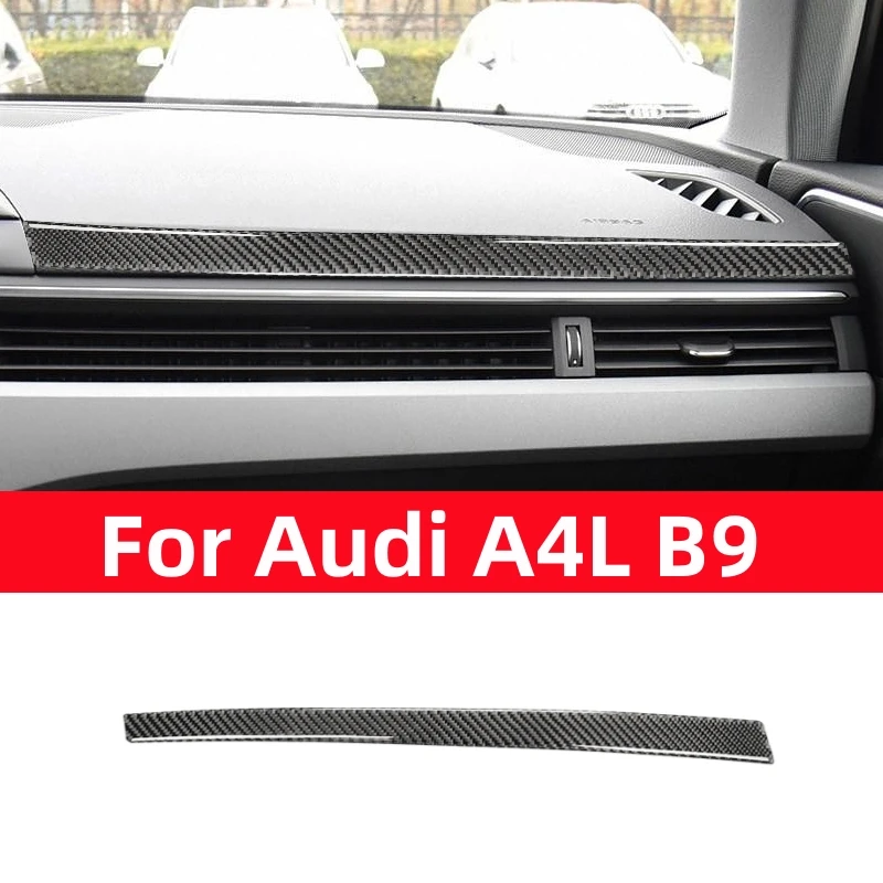 

For Audi A4L A4 B9 2017-2019 Car Interior Accessories Auto Passenger Dashboard Decoration Cover Trim Sticker Decal Carbon Fiber