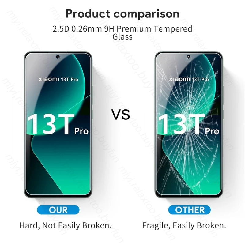 Film de protection d'écran en verre pour Xiaomi, verre de protection pour Xiaomi 13 T Pro 5G Guatemala, Xiaomi Xaiomi Xiaredépensé 13T Xiaomi13T 13 T Pro 5G, 2 pièces