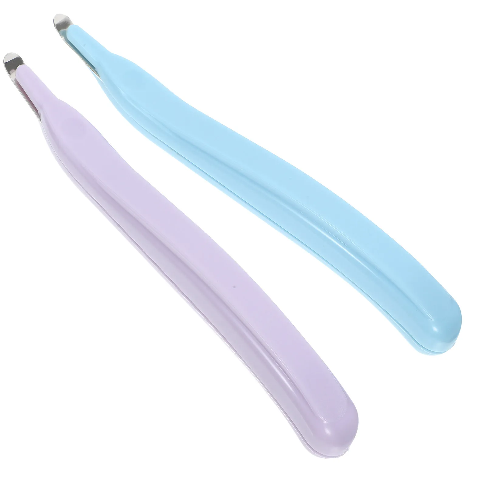 2Pcs 스테이플러 리무버 경량 인체공학적 스테이플 제거 도구 라이트 블루 퍼플 사무실 홈 스쿨 효율적인 다용도