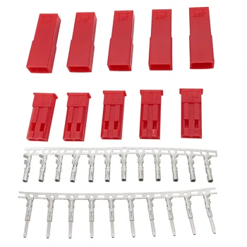 S9148c0f0aa504e7c94ddc188d7e6bfc4T.jpg Connecteur de prise rouge JST à 2 broches, 10/20/50 jeux, 2.54mm, boîtier mâle femelle, connecteur de Terminal à sertir JST SYP 2P pour batterie RC Lipo