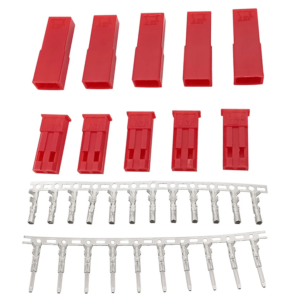 SENZEAL 10 Paires Connecteur JST 2 Broches Mâle/Femelle – 24 AWG – Pour RC, LED, Batterie Lipo Et Bricolage Électronique