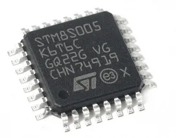 Microcontrolador de 8 bits ne pacote lqfp32 8 do ponto d'origine stm8s005k6t6 ic puce 