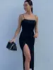 Robe Longue femme de Soirée , Tenue Essentielle Rouge ou Noire de Fête