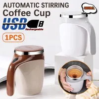 1PC Rechargeable Electric Automatic Stirring Magnetic Mug 380ml Stainless Steel Mixer Coffee Milk Mixing Cup Perfect For Home 1