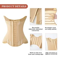 MiiOW – Corset d'entraînement de taille en forme de U pour femmes, modelant boutonné, poitrine levée, os en acier, amincissant, respirant, Shapewear 2