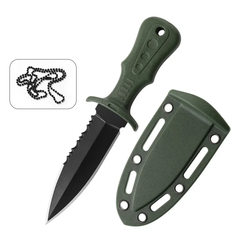 Description Picture 5 of itemPortable Mini Tactical Knife Necklace Multipurpose Stainless Steel Cutting Knives Outdoor Camping Self Defense Survival Tools