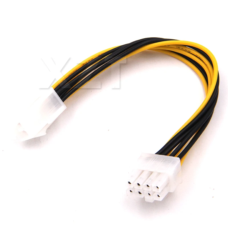 

Hot Sales 4 Pin Male to 8 Pin CPU Power Supply Adapter Converter ATX Cable 12V