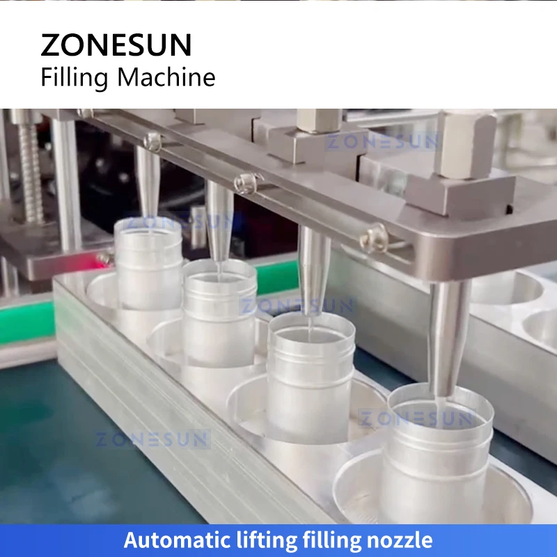 ZONESUN 4 Head Hot Filling Machine Vaseline Filling Machine Heating Mixing Filler ZS-JRF4 - Image 3