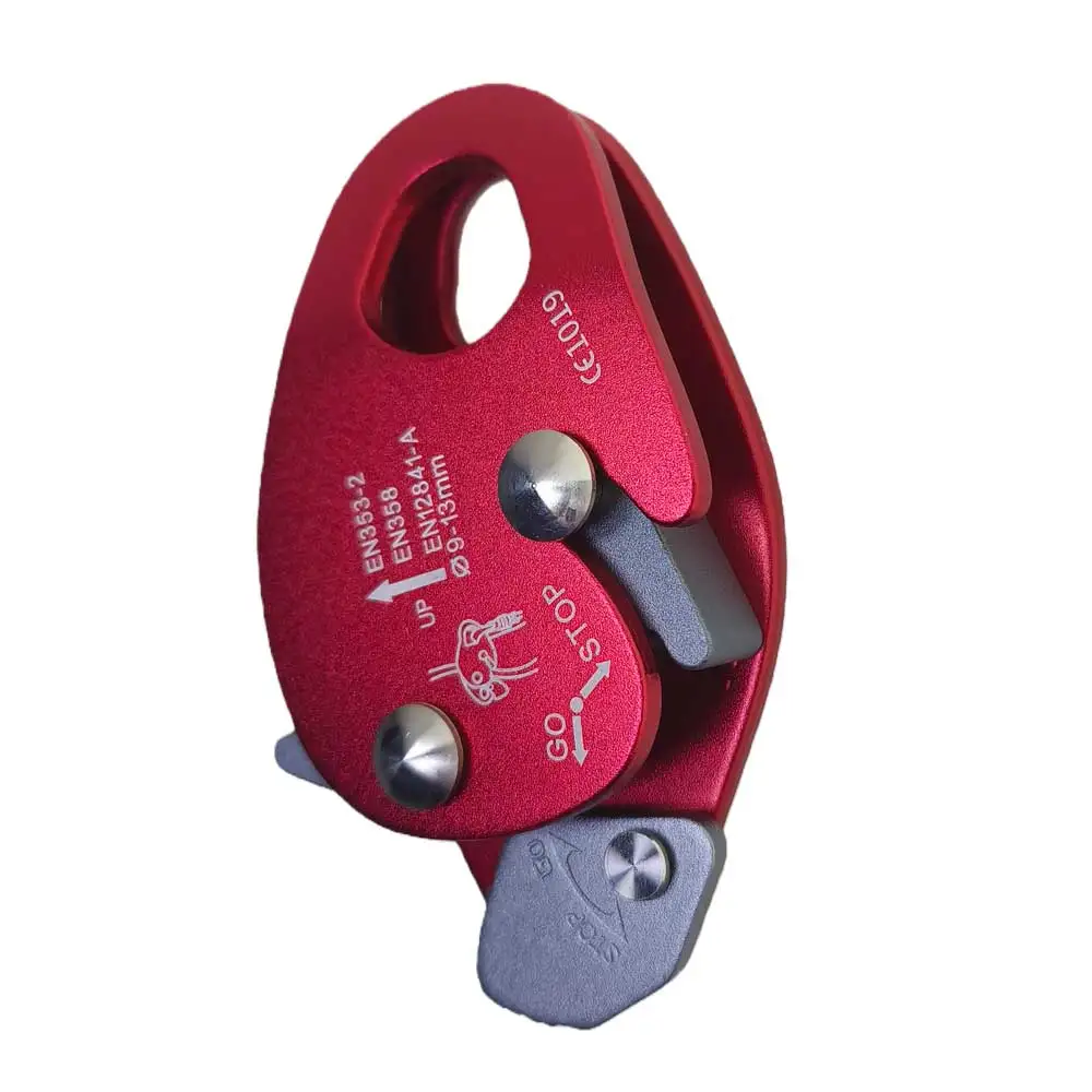 Outdoor Klettern Seil Greif klemme Baumpfleger Fallen Ableiter Schutz Selbst-Locking Abseil Selbst Bremsen Stop Seil Klemme – Detail 5