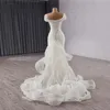 2025 Organza Wedding Evening Gowns Sexy Beading Wedding Dresses Off Shoulder Sweep Train Bride Dress vestido de novia 241128 2