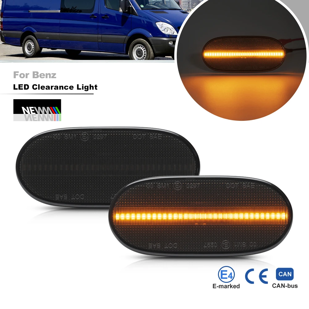 For Mercedes Benz Sprinter W906 For Vw Crafter 2e 2f Led Smoked Lens