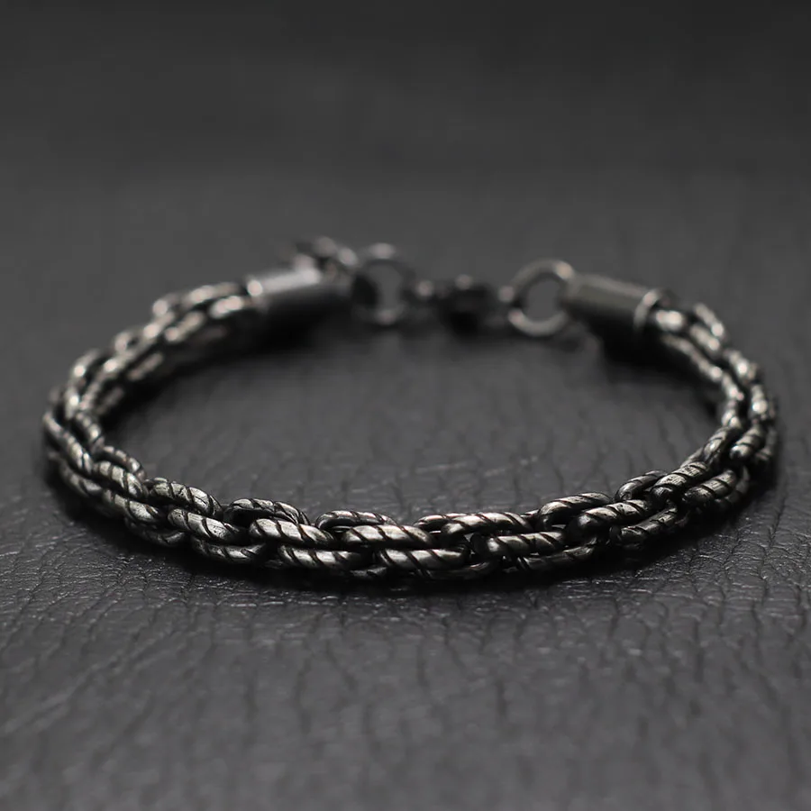 Stainless Steel Cuba Link Chain Bracelet for Men