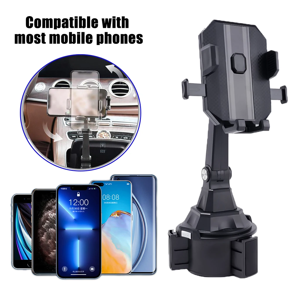 

Retractable Phone Holder 360 Degree Rotating Cup Car Cup Holder GPS Phone Holder for Iphone 14 13 Samsung Xiaomi