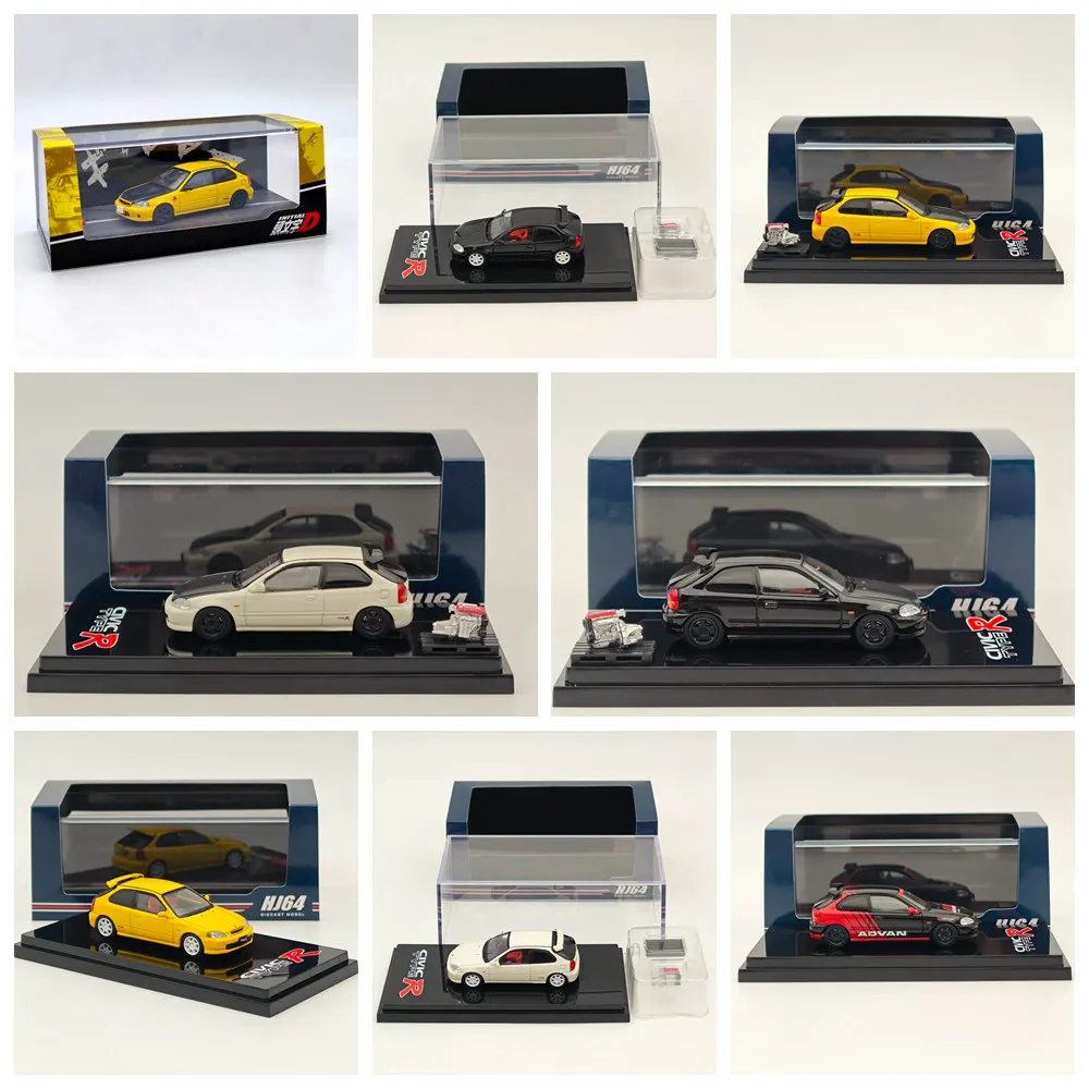 Hobby Japan 1/64 for CIVIC TYPE R (EK9) 1997 Diecast Models Car Collection Auto Toys Gift