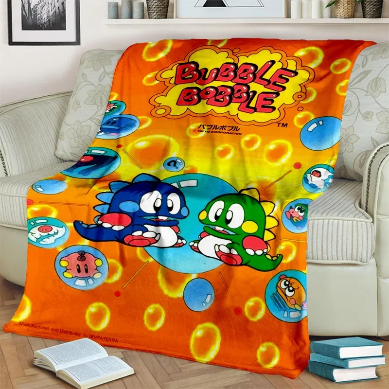 

Bubble Bobble Cartoon Game Gamer 3D Blanket,Soft Throw Blanket for Home Bedroom Bed Sofa Picnic Travel Office Cover Blanket Kids