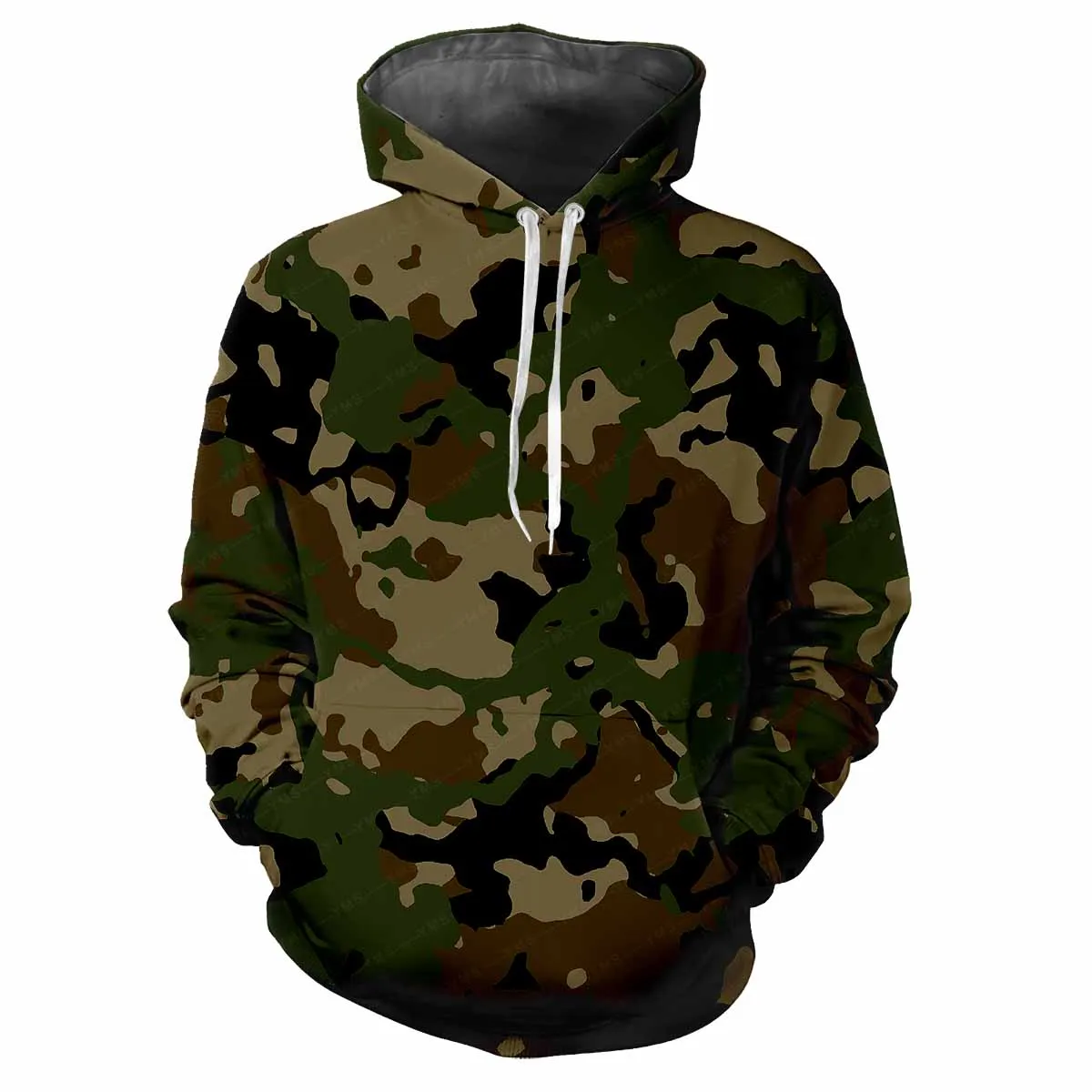 Description Picture 6 of itemJungle Camouflage Camouflage 3d Printed Spring Fall Men's Hooded Hoodie Fashion Trend Tough Guy Clothing Loose Casual Clothing