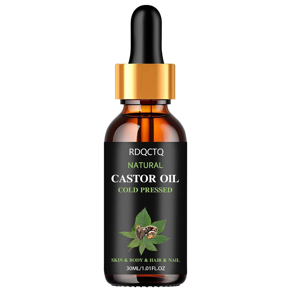 Organic Castor Oil Cold Pressed - Natural Moisturizer for DIY Skin Care & Hair Treatment Natural Carrier Oil