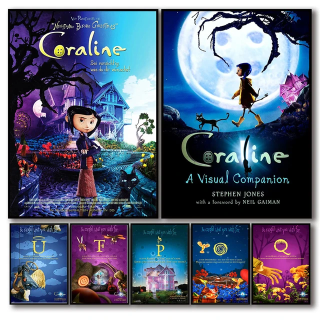 Movie Coraline Poster Aesthetics Horror Fantasy Film Anime Canvas Painting  Wall Art Print Picture for Living Room Home Decor - AliExpress