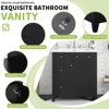 30-Inch Bathroom Vanity Cabinet with Ceramic Basin, Double-Layer Drawer, Deep Drawer and Adjustable Shelf 4