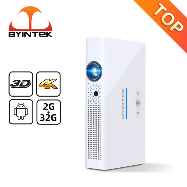 BYINTEK R19 Mini DLP Proyector 3D, Proyector LED WiFi Inteligente