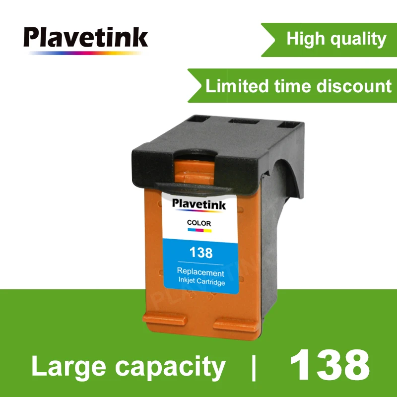 

Plavetink compatible For HP138 Color C9369H Ink Cartridge replacement for HP DJ 460 6840 5740 PCS 2570 2600 7800 8000 printer