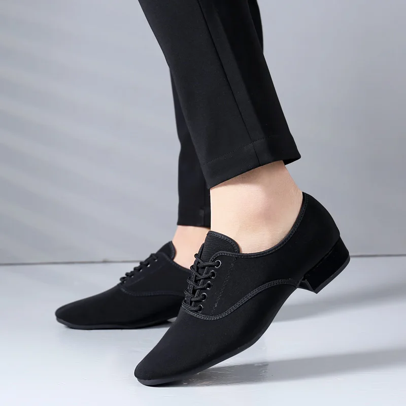 

Men‘s Dance-Shoes Ballroom Latin Dance Shoes For Men Male Modern Jazz Tango Dancing Shoes Salsa Practise Shoe Black 3cm