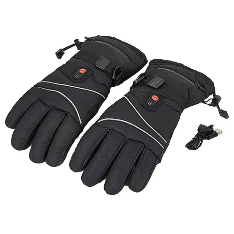 

Winter Hands Warm Gloves Battery Heated Soft Ski Gloves Soft Heated Gloves Liners Rechargeable Gloves For Running Climbing