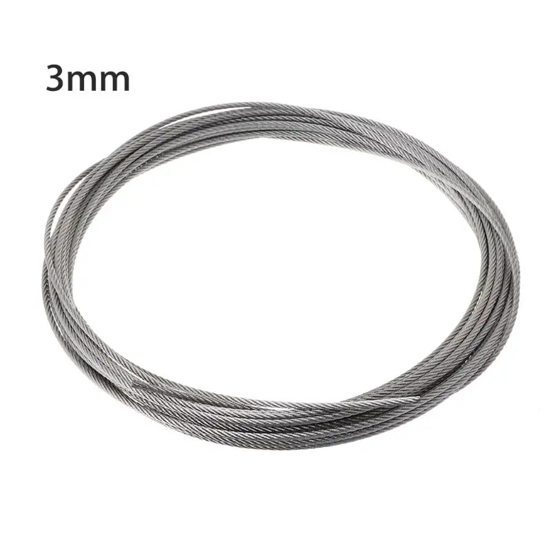 304 Stainless Steel Wire Cable 10 Meters for Outdoor Gardening Tools 0.5/0.6/0.8/1/1.2/1.5/2/2.5/3mm Strong Load-Bearing