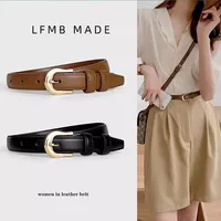Belt Summer Brown Belt with Fine Matching Western Pants Simple and Versatile Belt 2024 New Fashion Decoration 1