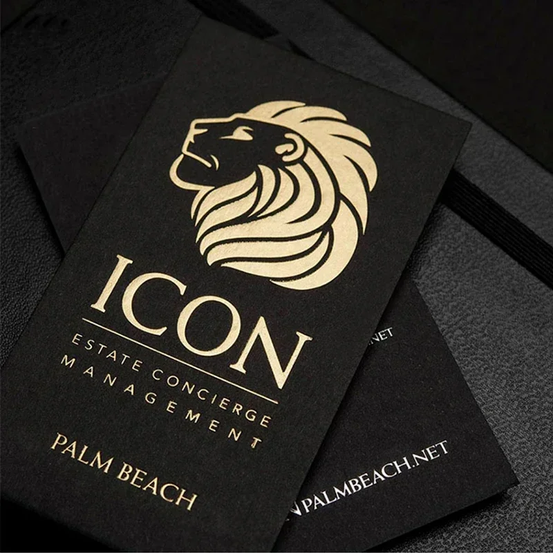 Business Card High-end Hot Stamping Double-sided Printing Business Card 500G Paper 100PCS Business cards