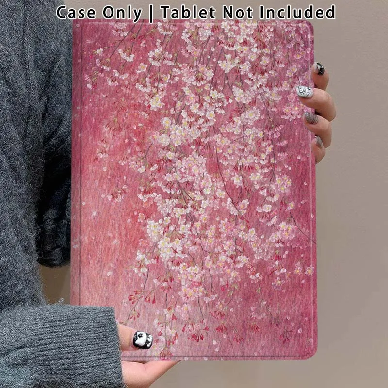 Elegant Oil Painting Design Tablet Case - Artistic Protection and Style