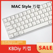 KBDiy XDA 프로필 PBT Keycaps 137 키/Apple MAC 용 ISO Cherry MX DIY 맞춤형 기계식 키보드 용 일본어 흰색 Keycap xda 키캡 애플 키캡 레트로 키캡 포인트 키캡 맥 키캡 애플키캡 맥용 키캡