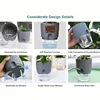 10/5Pcs Self Watering Plastic Flower Pot Double Layer Hydroponics Plants Bonsai Pot Vases Succulent Potted Home Office Decor 6