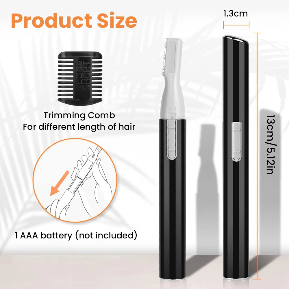 Portable Electric Eyebrow Trimmer Shaver Pencil Hair Remover For Facial Neck Blur Lips Body Arms Legs_voghion.com