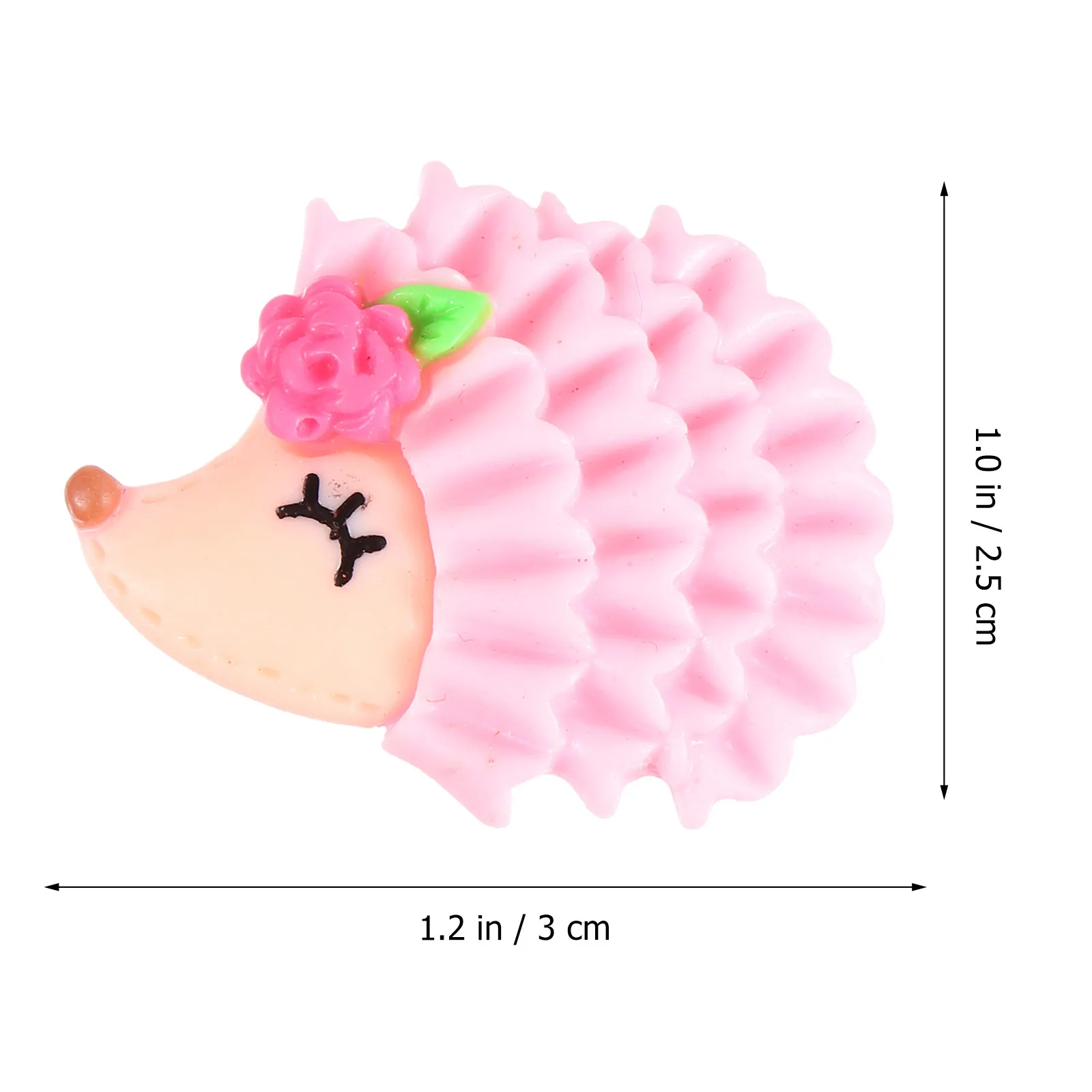 20Pcs 헤어 액세서리 장식품 사랑스러운 수지 고슴도치 DIY 머리 장식 용품 머리 장식 데스크탑을위한 장식 공예 참