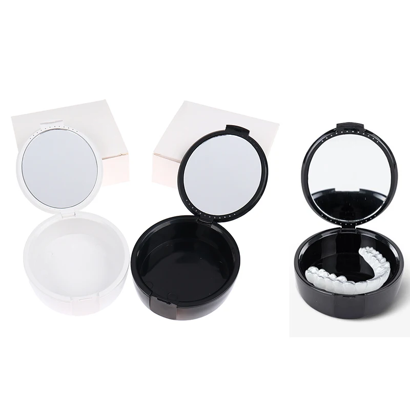 

Orthodontic Retainer Case Waterproof Mouthguard Box Container Holder With Mirror