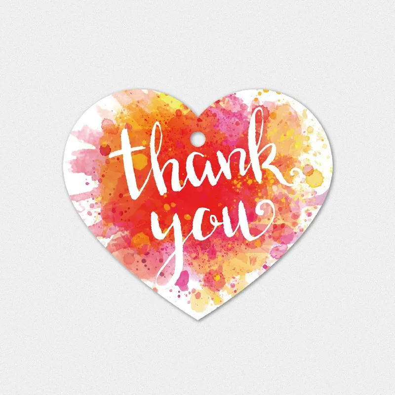 10-30 stücke Herz Form Gruß Tags Danke Karten Für Kleine Shop Geschenk DIY Dekoration Urlaub Karten Bäckerei blume Shop Karten – Detail 18