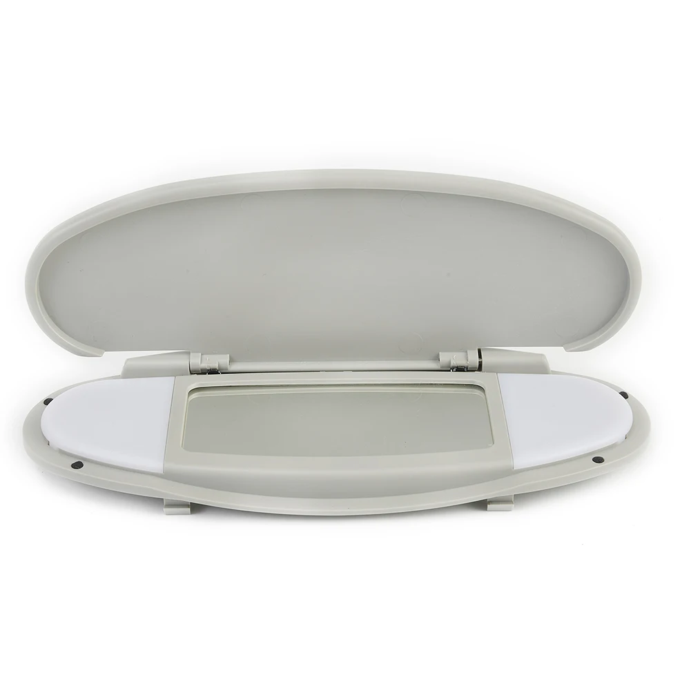 

Car Sun Visor Vanity Mirror Cover Gray Sunshade For BMW Mini R55 R56 R60 07-14 AutoPanel Rear Side Glass Scoop Louvers Cover