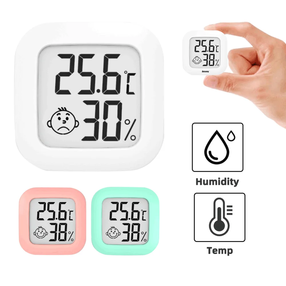Mini LCD Digital Thermometer Hygrometer Indoor Room Electronic Temperature Humidity Meter Sensor Gauge Weather Station For Home