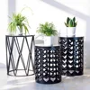 Set of 3 Metal Round Coffee Accent Table, Side Table End Table for Indoor Outdoor Multifunctional Use,Heavy Duty Metal Plant 1