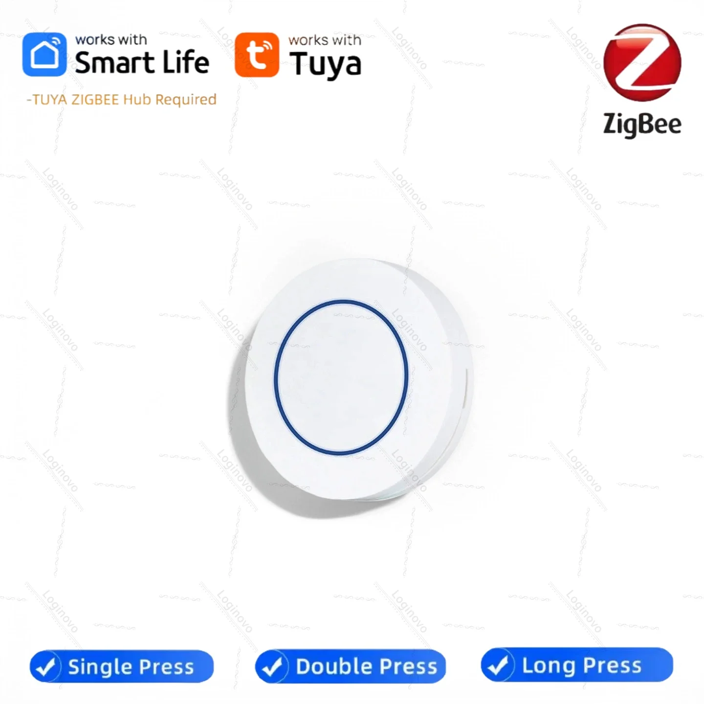 Tuya Zigbee Button Push Scene Switch Smart Home Automation Scenario thumbnail 2